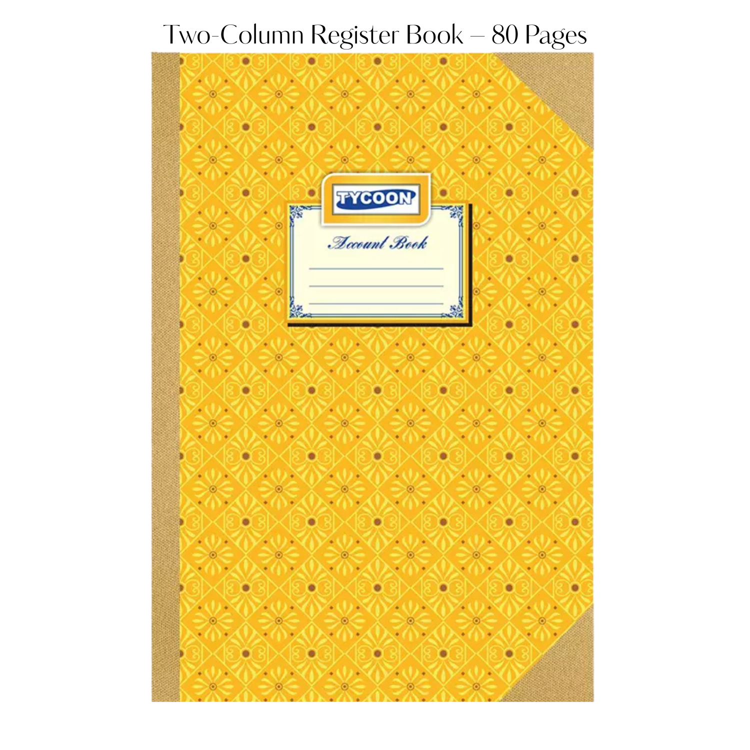Two-Column Register Book – 80 Pages, Hardbound